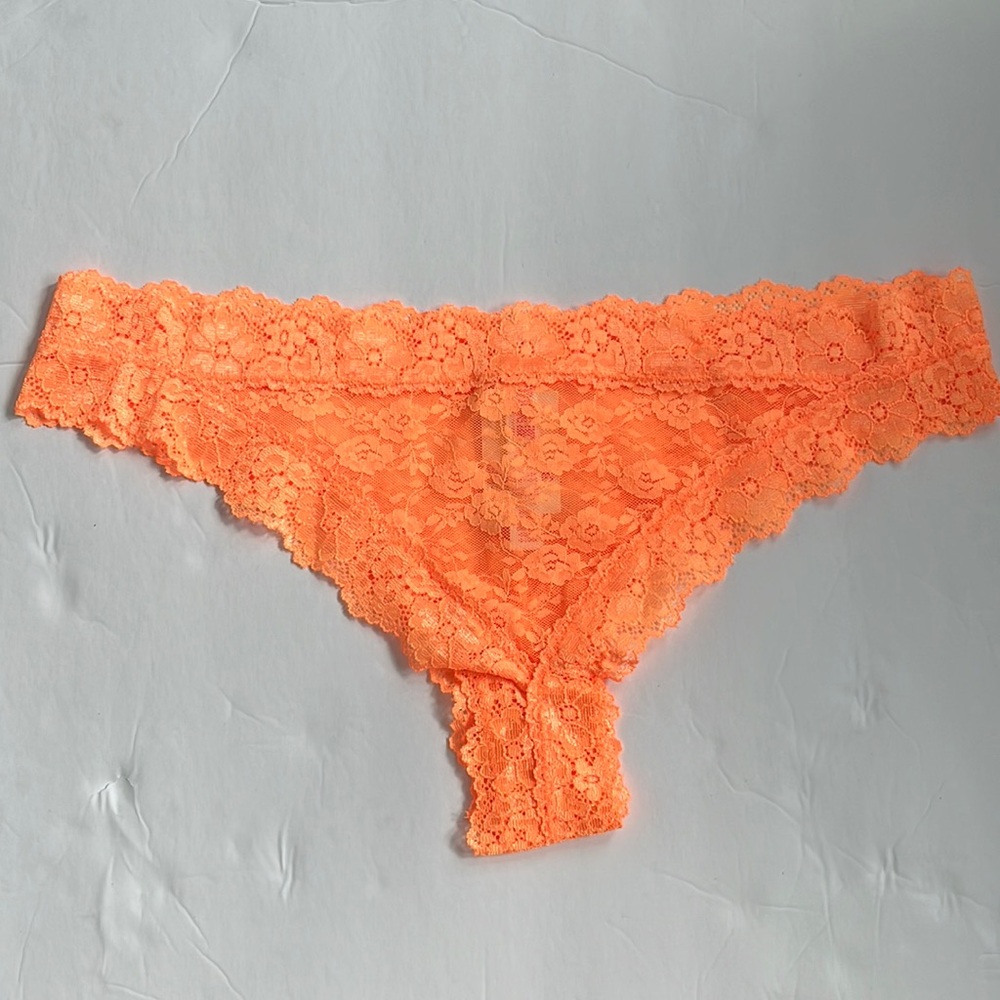 PINK Victoria’s Secret orange extra low rise thong